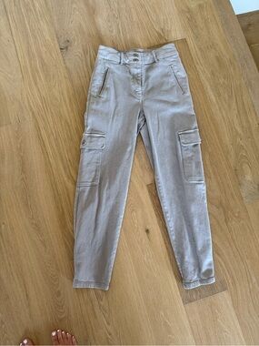 Wilfred Light Gray Cargo Tapered Track Pants